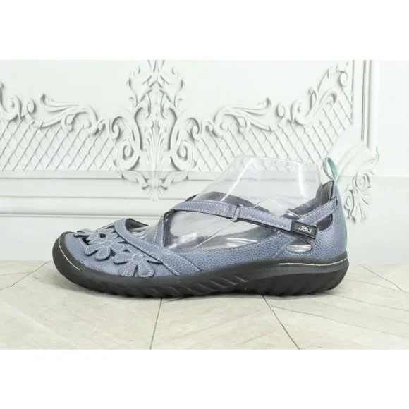 JBU by Jambu Rosie Blue Crisscross Adjustable Strap Mary Jane Flat Shoes 9 M - Picture 1 of 9